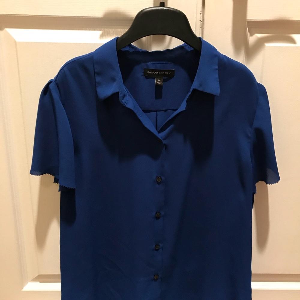 Banana Republic S/S blouse blue